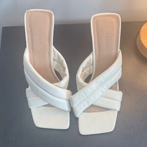 Forever 21 Cream Mules